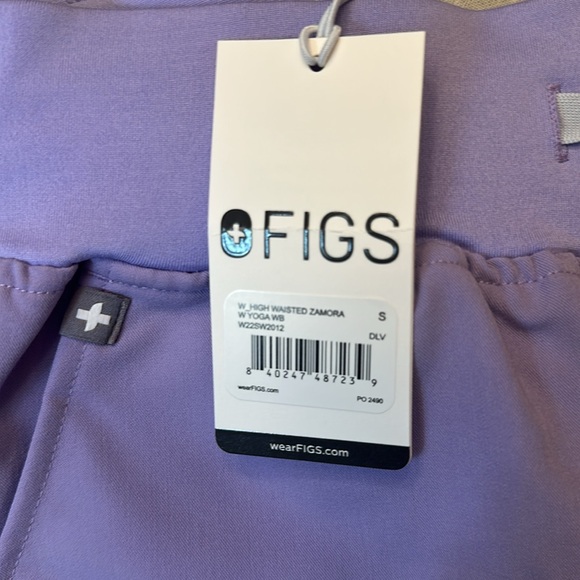 Figs NWT Lavender Zamora High Wasted jogger scrub pants Small - Picture 11 of 11